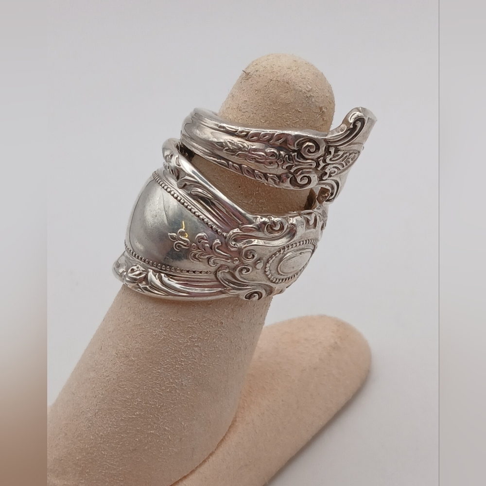 Vintage Chunky Signed Towle Sterling Spoon Ring